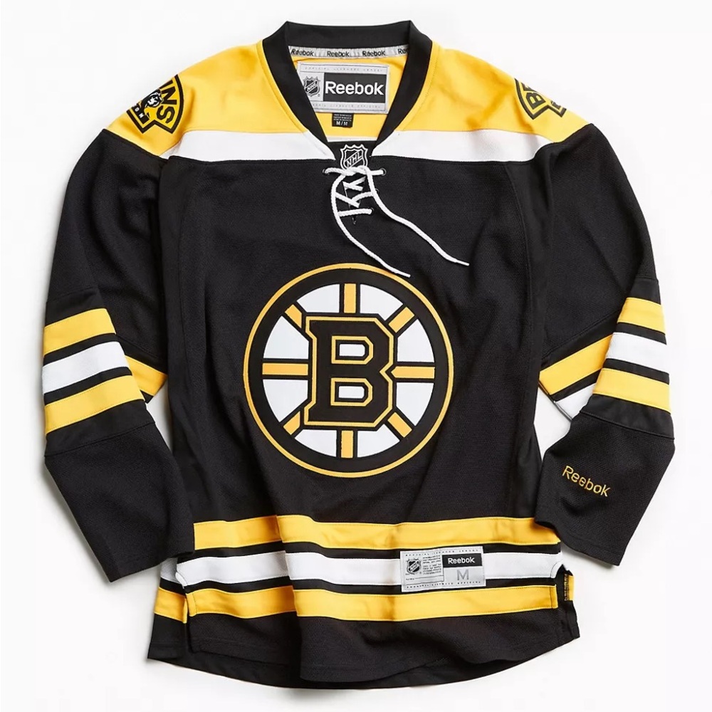 Reebok Boston Bruins NHL Jersey 7185A Hockey Lace Up Sewn Stitched Shirt 2012